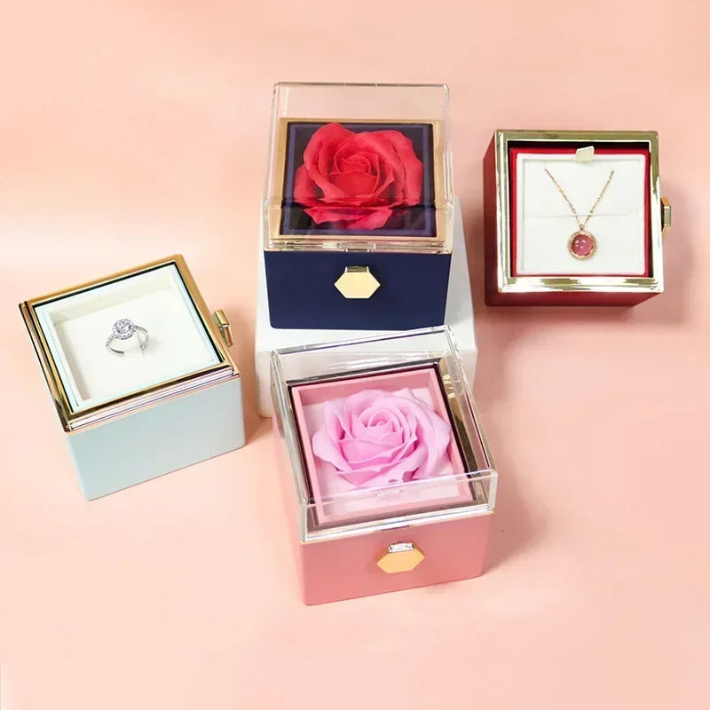 Eternal Rose Spin Display Jewelry Box