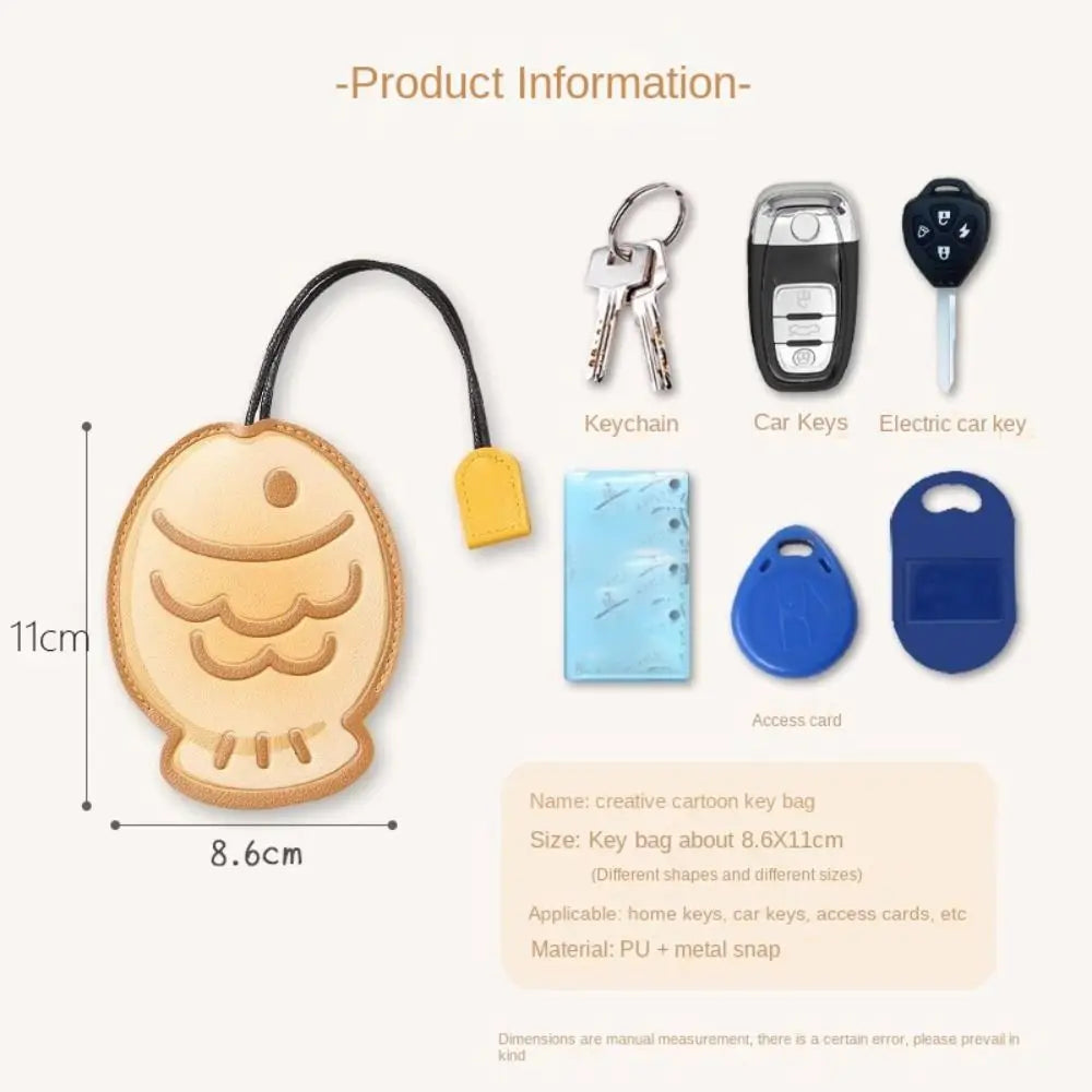 Cartoon Leather Universal Pull-Out Key Case