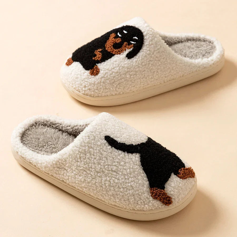 Cozy Dog Pattern Indoor Slippers