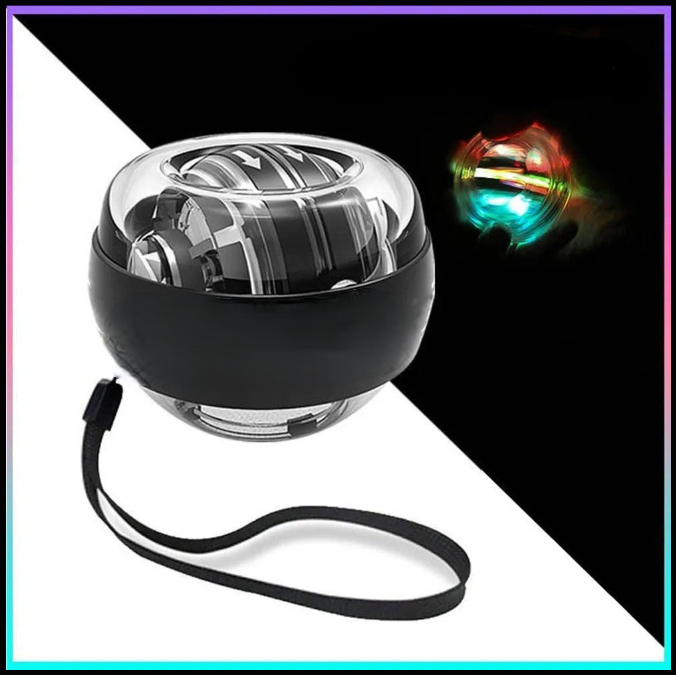 Gyro Ball Forearm Exerciser – Auto-Start Gyroscopic Wrist Ball with LED for Arms, Fingers and Wrists
