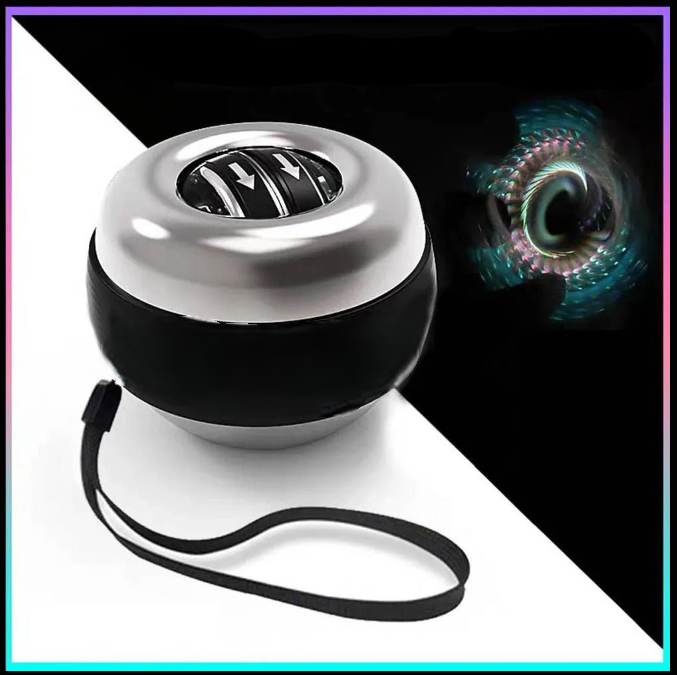 Gyro Ball Forearm Exerciser – Auto-Start Gyroscopic Wrist Ball with LED for Arms, Fingers and Wrists