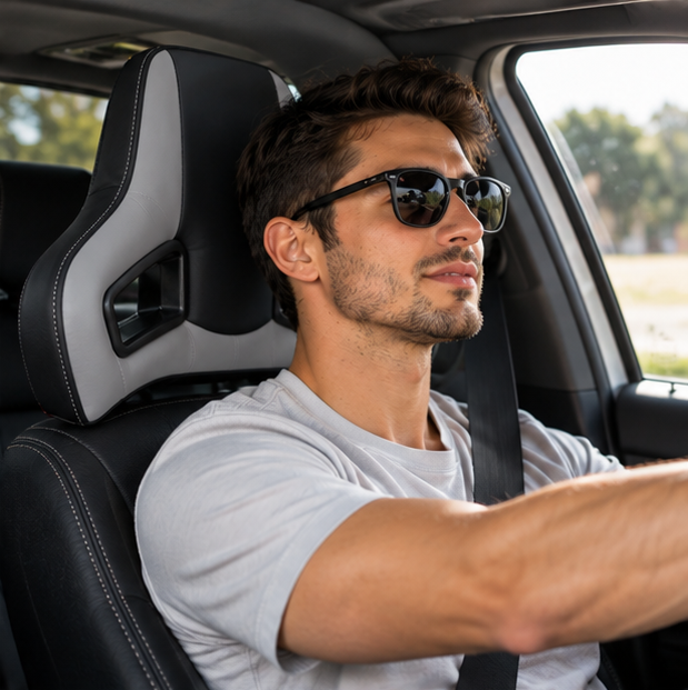 Premium Leather Racing Headrest – High-Quality Automotive Neck Support Cushion for Vehicle Seats, Driving Comfort and Sporty Interior Styling