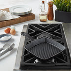 8" Square Pre-Seasoned Cast Iron Skillet Grill Pan