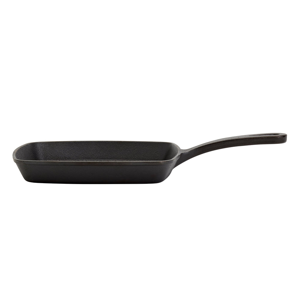 8" Square Pre-Seasoned Cast Iron Skillet Grill Pan