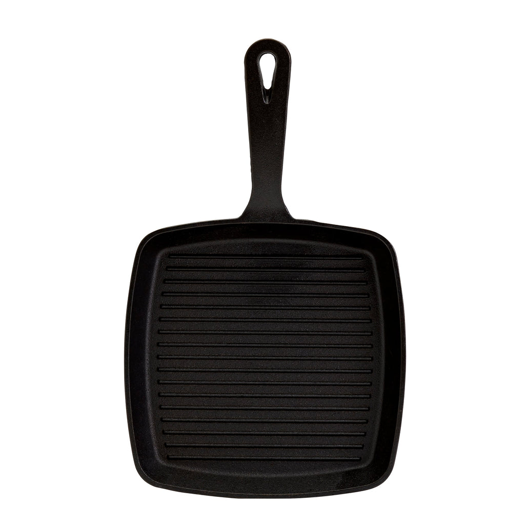 8" Square Pre-Seasoned Cast Iron Skillet Grill Pan