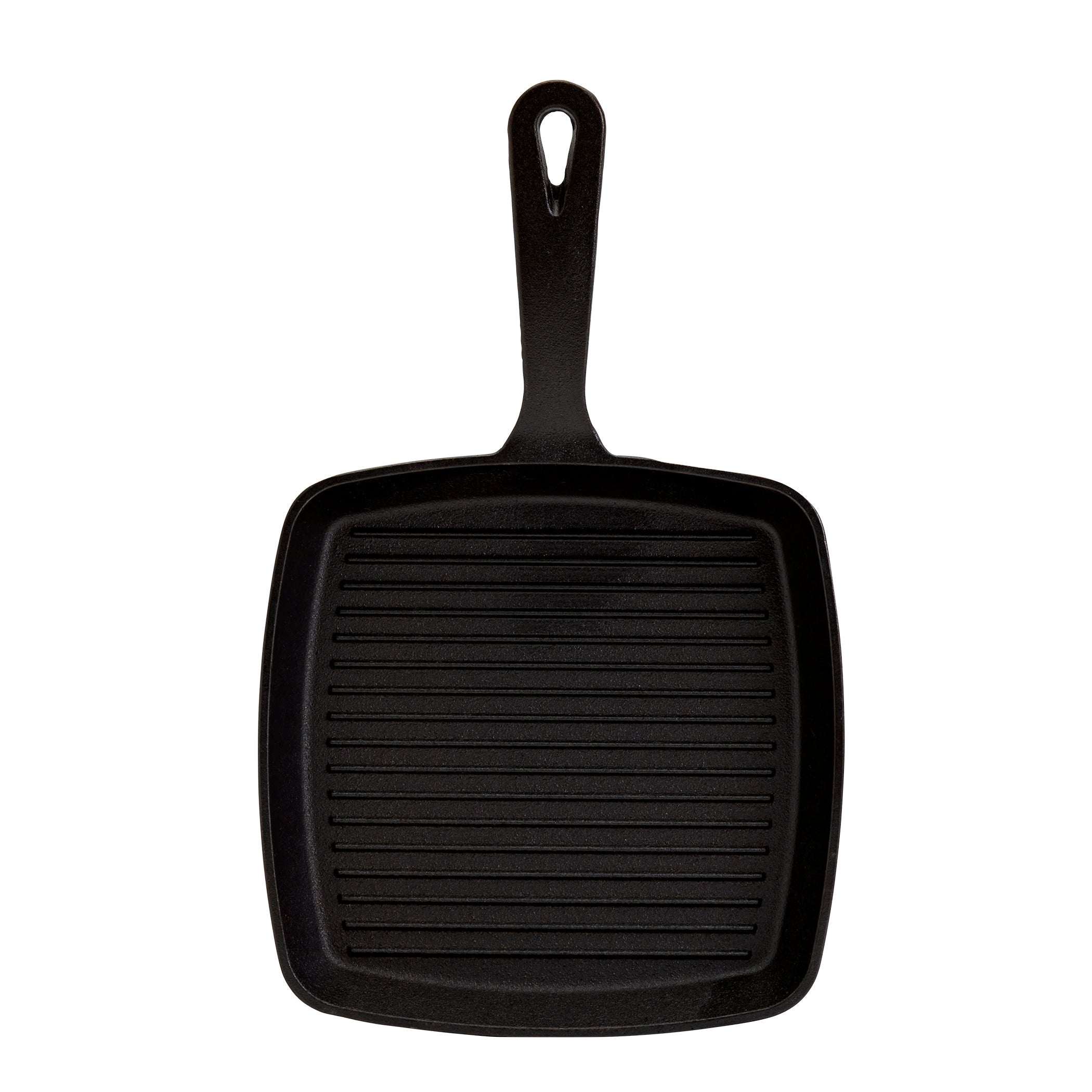 8" Square Pre-Seasoned Cast Iron Skillet Grill Pan