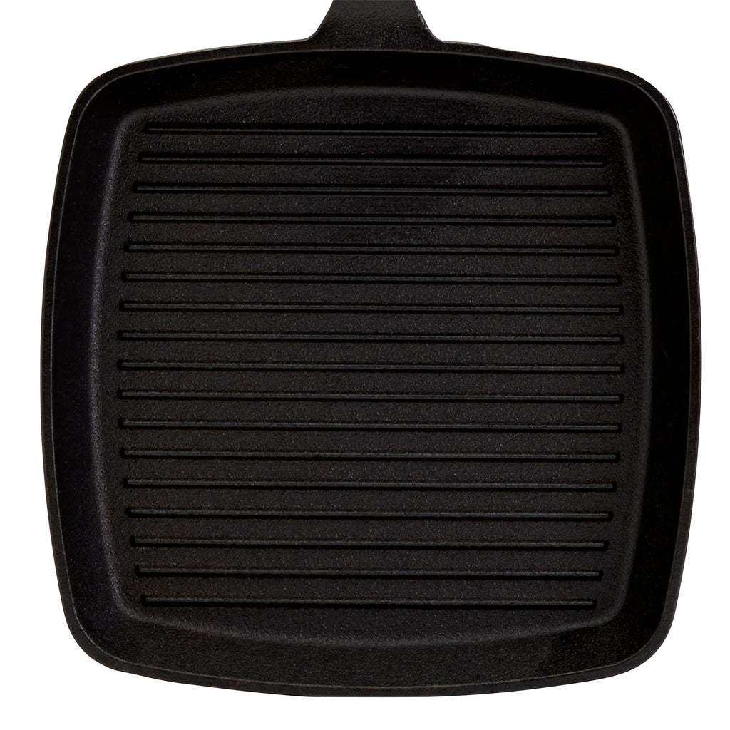 8" Square Pre-Seasoned Cast Iron Skillet Grill Pan