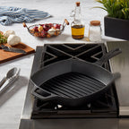 10.25" Square Pre-Seasoned Cast Iron Skillet Grill Pan