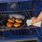 10.25" Square Pre-Seasoned Cast Iron Skillet Grill Pan