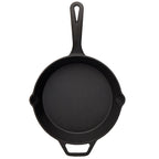 10" Round Pre-Seasoned Cast Iron Skillet Frying Pan