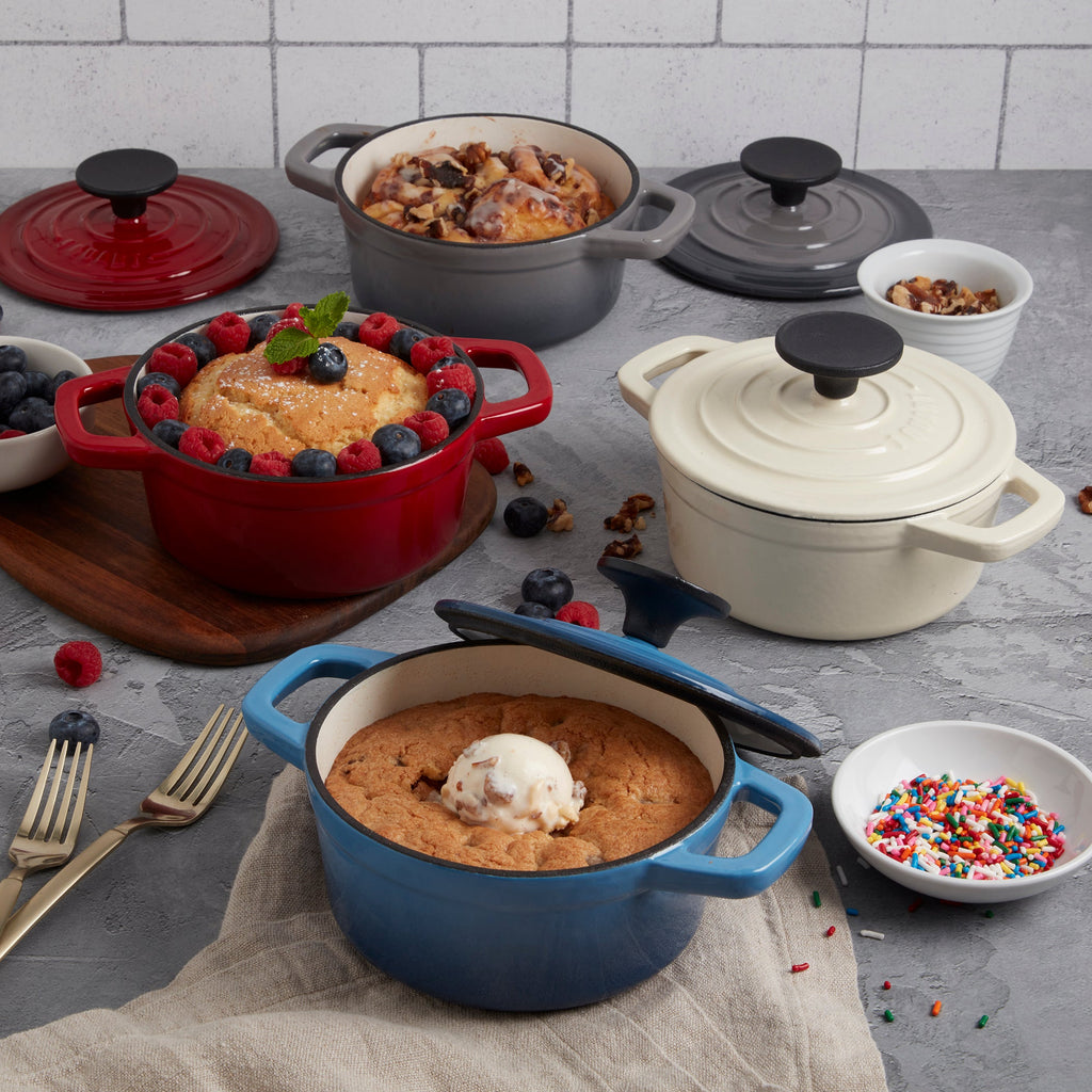 3-Quart Enameled Cast Iron Dutch Oven, Blue