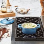 1-Quart Enameled Cast Iron Dutch Oven, Blue