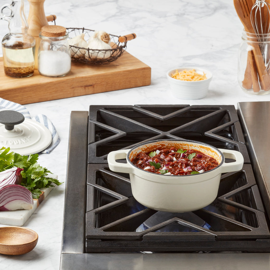 3-Quart Enameled Cast Iron Dutch Oven, White