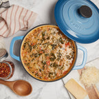 3-Quart Enameled Cast Iron Dutch Oven, Blue
