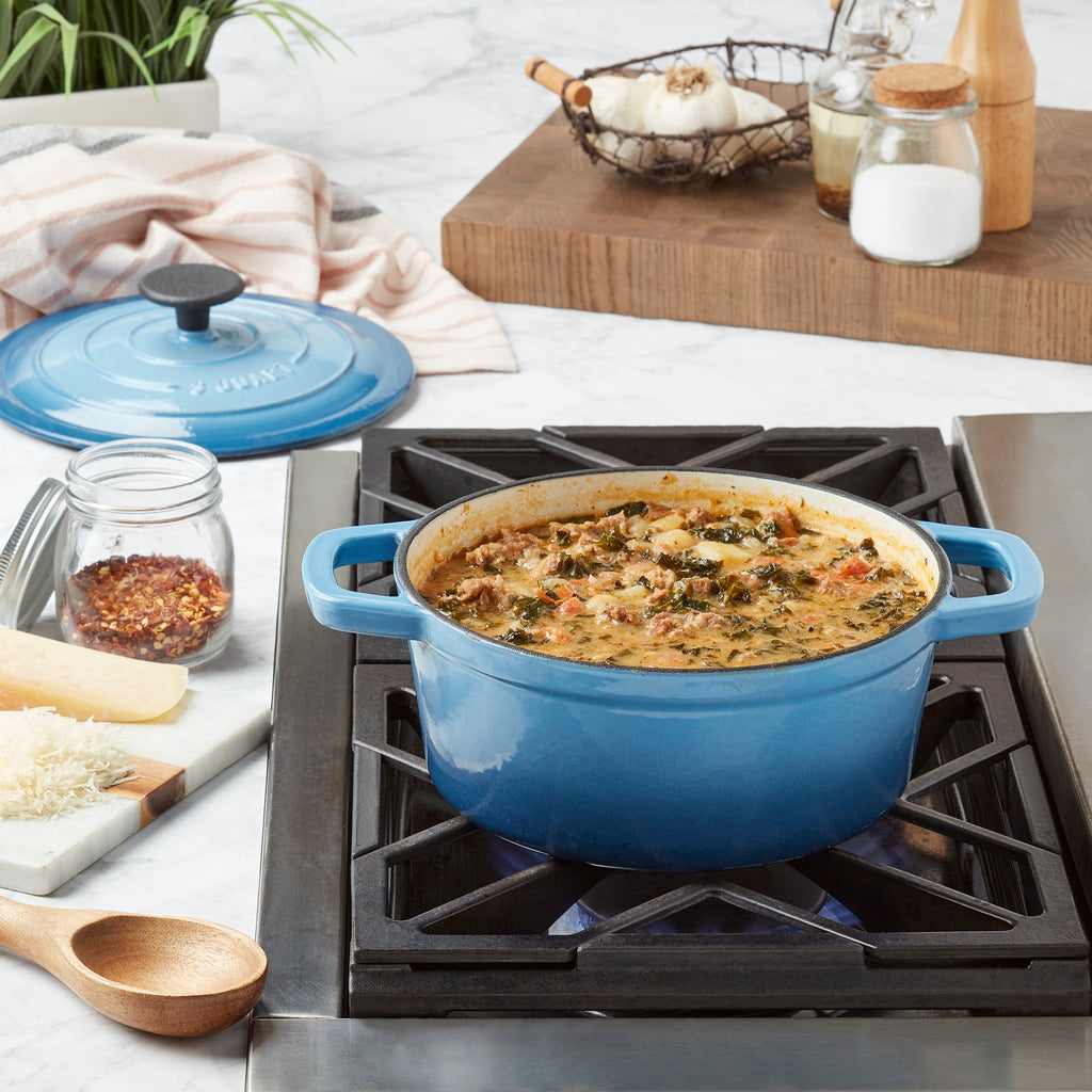 3-Quart Enameled Cast Iron Dutch Oven, Blue