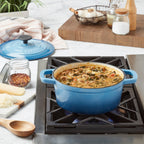 3-Quart Enameled Cast Iron Dutch Oven, Blue