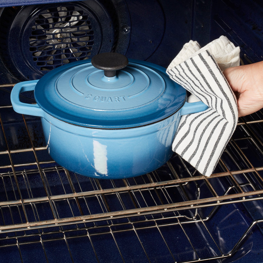 5-Quart Enameled Cast Iron Dutch Oven, Blue