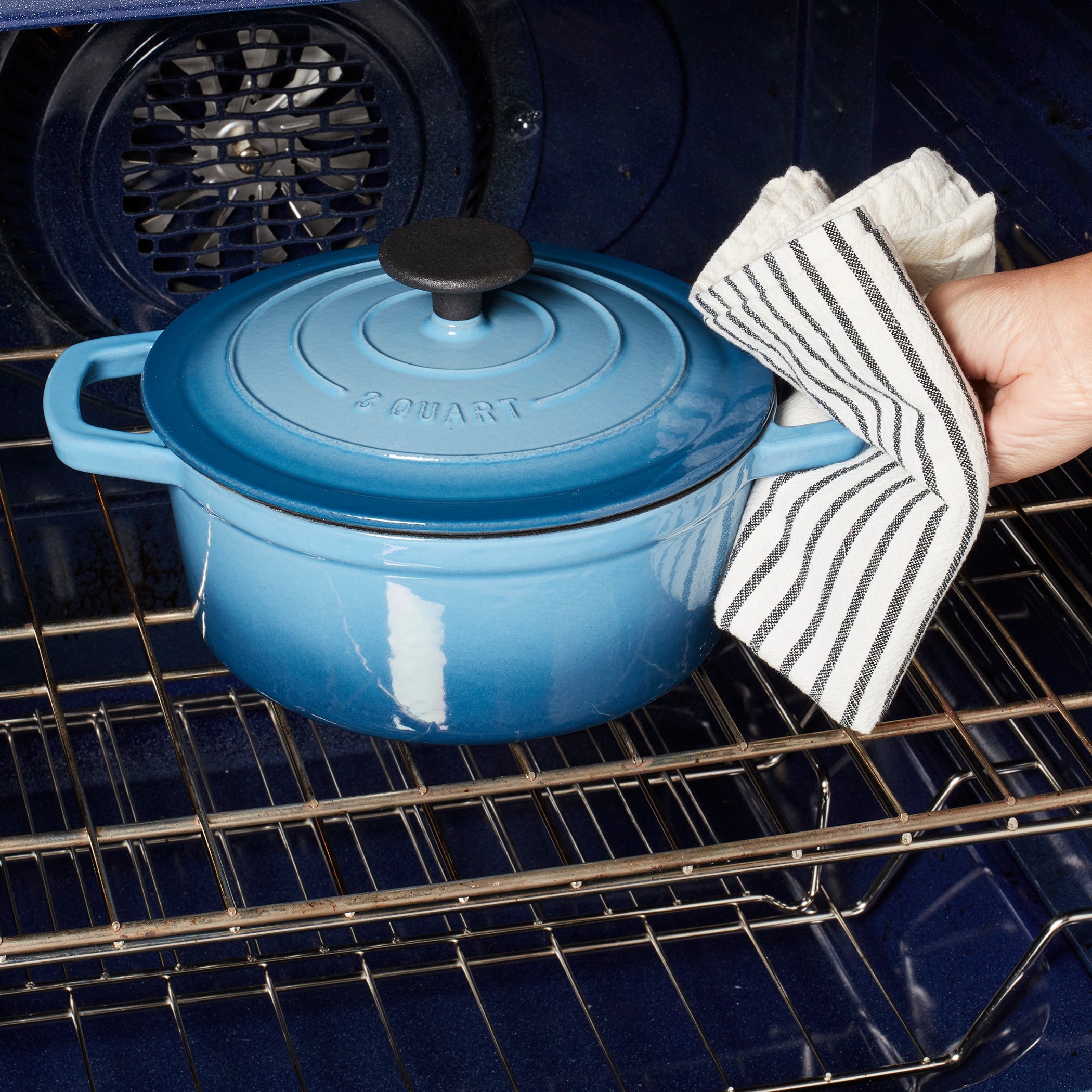 3-Quart Enameled Cast Iron Dutch Oven, Blue