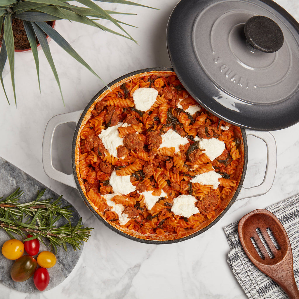 3-Quart Enameled Cast Iron Dutch Oven, Gray