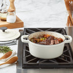3-Quart Enameled Cast Iron Dutch Oven, White