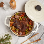 3-Quart Enameled Cast Iron Dutch Oven, White
