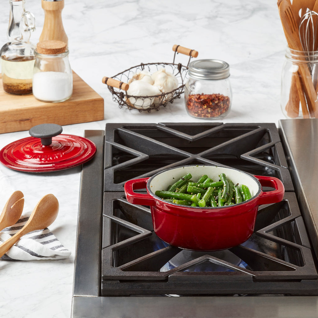 1-Quart Enameled Cast Iron Dutch Oven, Red