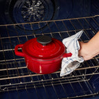 1-Quart Enameled Cast Iron Dutch Oven, Red