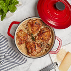 5-Quart Enameled Cast Iron Dutch Oven, Red