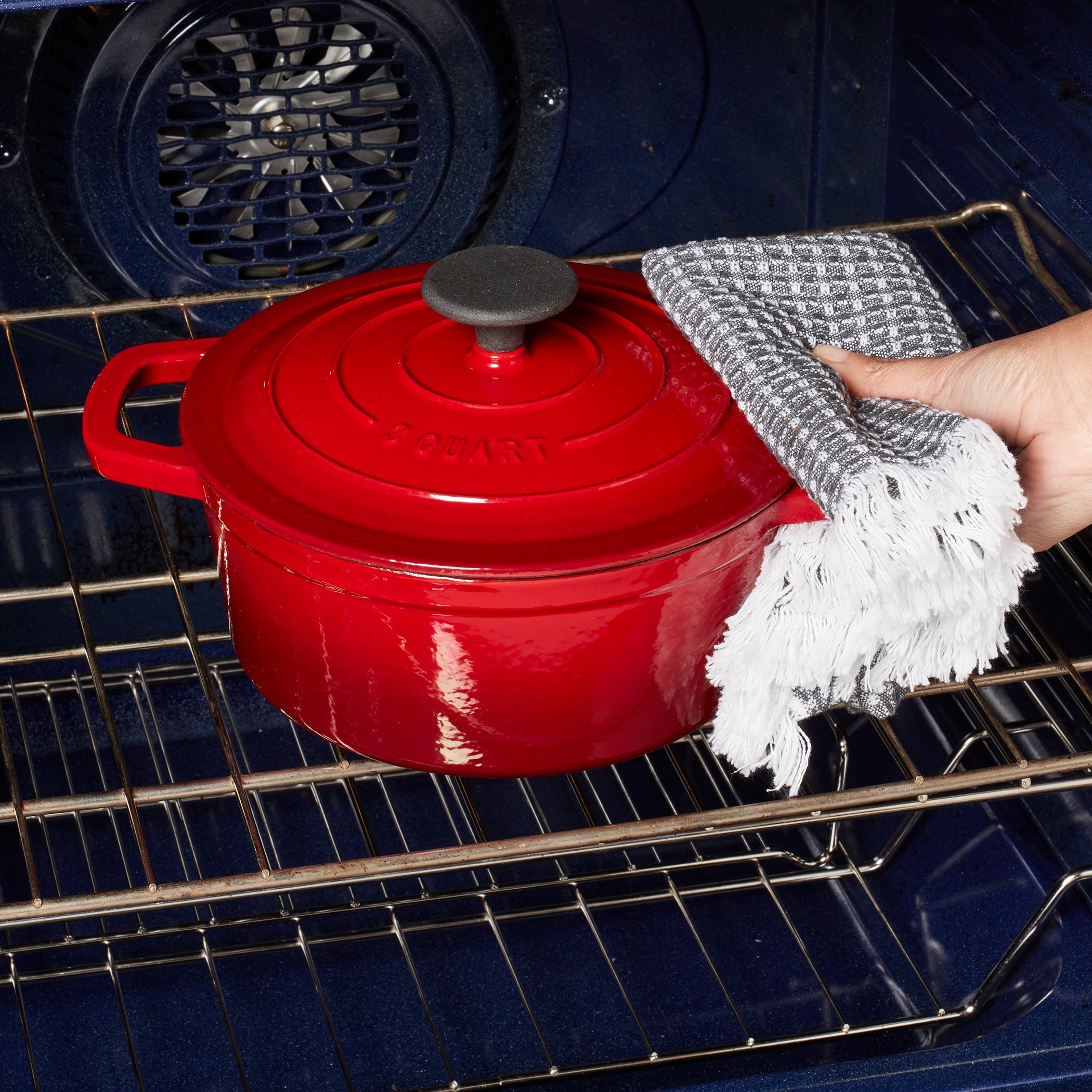 5-Quart Enameled Cast Iron Dutch Oven, Red