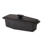 1.5-Quart / 2.5-Quart Cast Iron Skeleton Coffin Casket Loaf Pan, Black