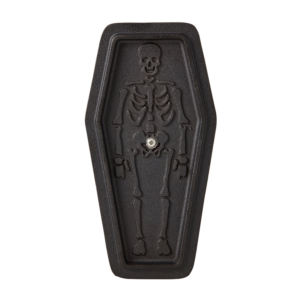 1.5-Quart / 2.5-Quart Cast Iron Skeleton Coffin Casket Loaf Pan, Black
