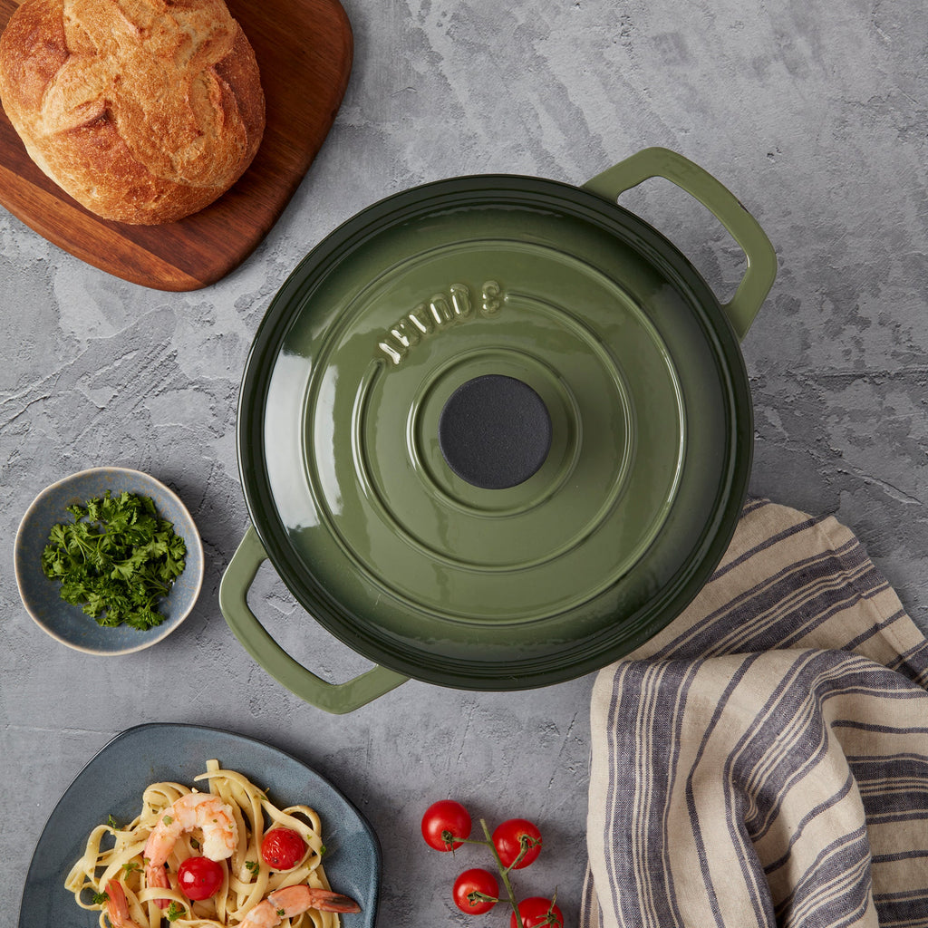3-Quart Enameled Cast Iron Dutch Oven, Green