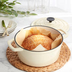 3-Quart Enameled Cast Iron Dutch Oven, White