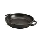 13" Smooth Cast Round Pre-Seasoned Cast Iron Sauteuse Fry Pan with Side Handles