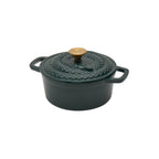 3-Quart Enameled Cast Iron Snake Dutch Oven, Green