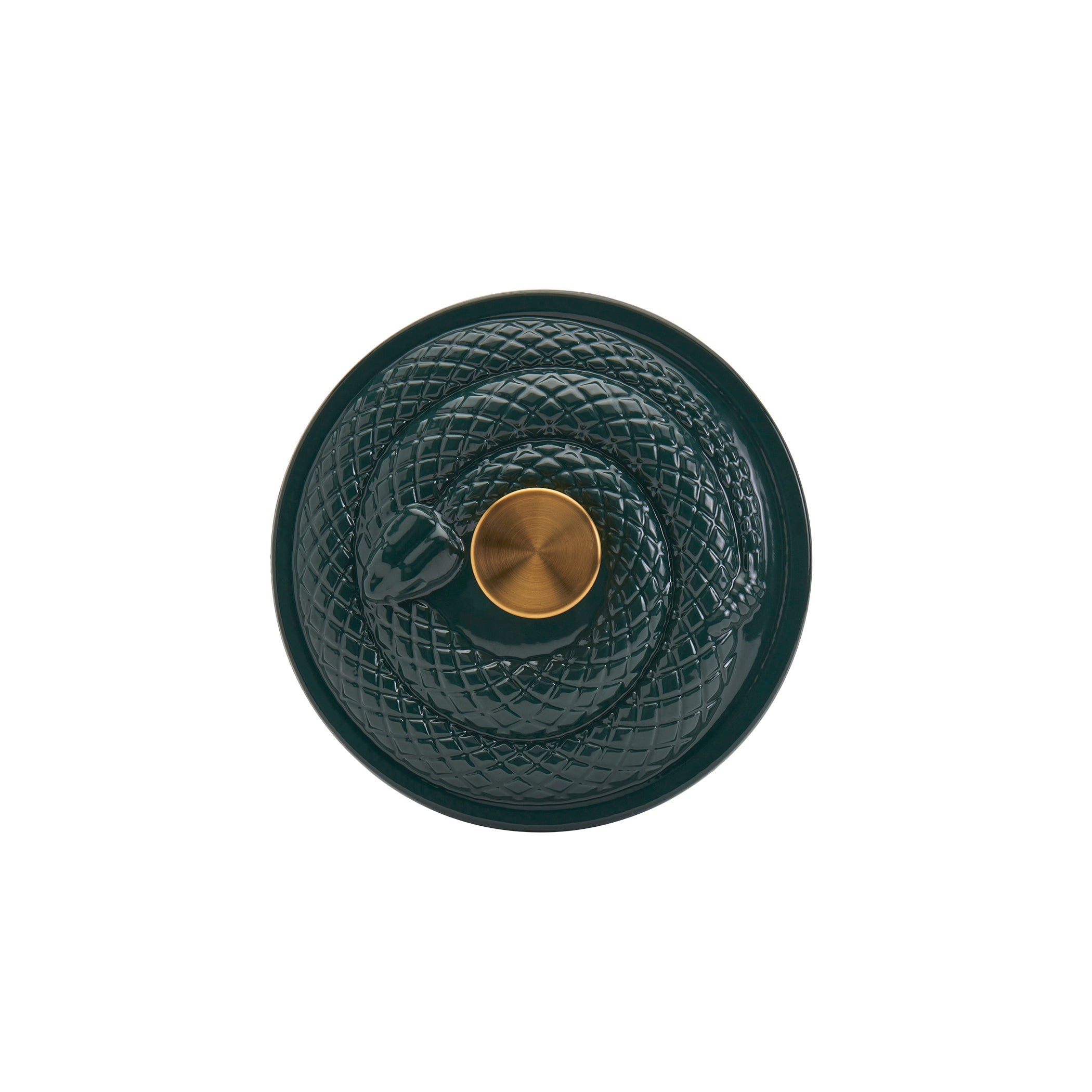 3-Quart Enameled Cast Iron Snake Dutch Oven, Green