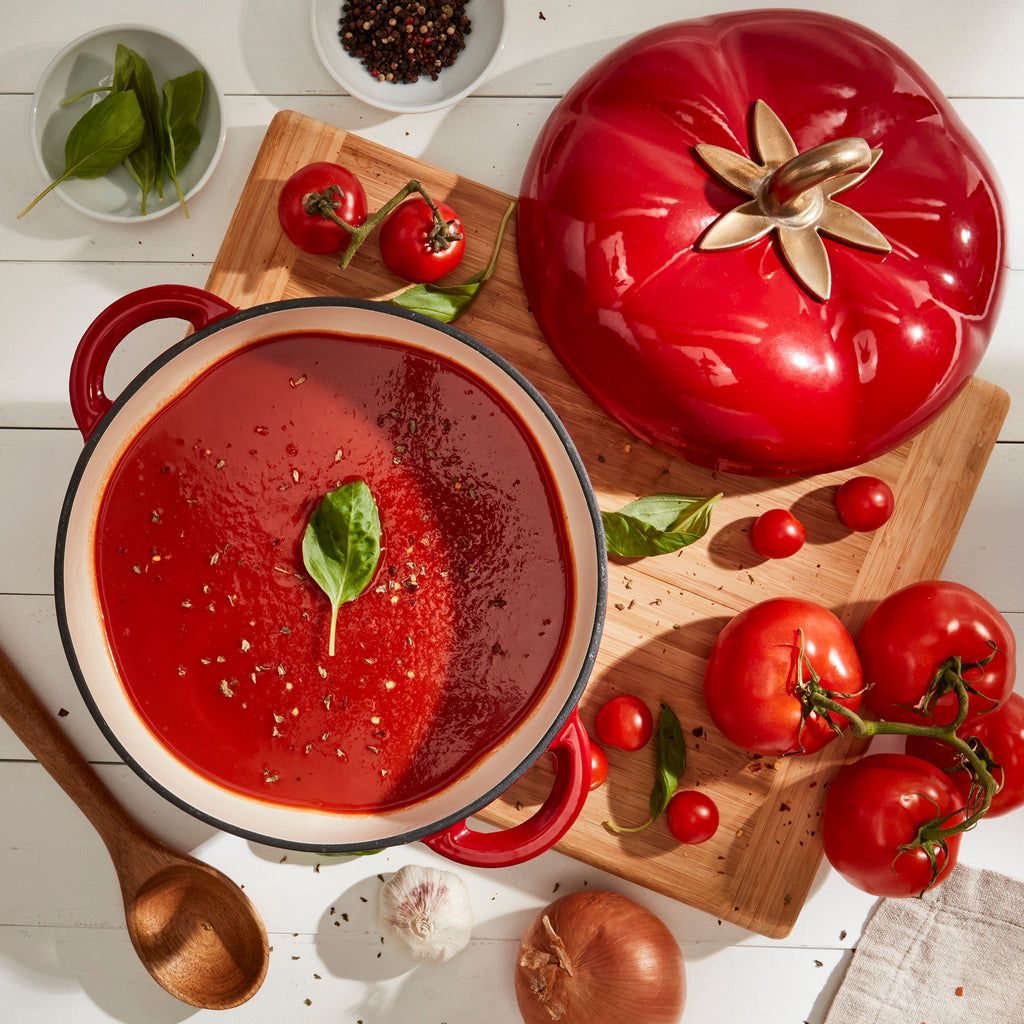 4-Quart Enameled Cast Iron Tomato Dutch Oven