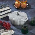 2-Quart / 4-Quart Enameled Cast Iron Pumpkin Dutch Ovens, Silver