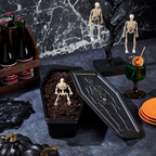 1.5-Quart / 2.5-Quart Cast Iron Skeleton Coffin Casket Loaf Pan, Black