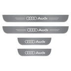 LED Wireless Car Door Sill Lights – 4PCS USB Welcome Light Pathway Pedal Lamp Kit for Audi A3 A4 A5 A7 Q5 Q7 Models