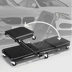 Rolling Crawler Suit – 2-in-1 Foldable Z-Shape Crawler Chair with 300 lb Capacity and 6 Smooth Wheels for Car Maintenance