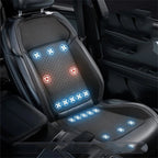 Ventilated Car Seat Cushion - 12V Fan Cooling with Lumbar Massage
