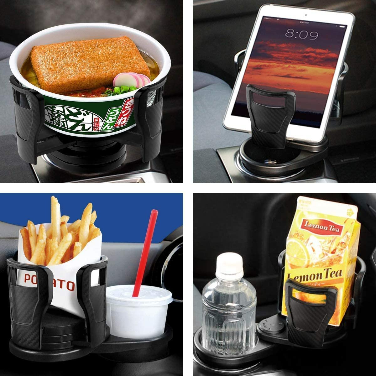 Car Expander Dual Cup Holder - Multifunctional Water Cup Holder Mount Stand