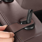 Car Headrest Storage Box – 2-Hook Design, Flocking Backseat Organizer for Long-Distance Drives