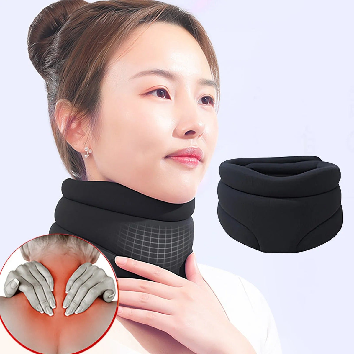 Cervi Correct Neck Brace - Adjustable Cervical Collar for Sleeping, Anti snoring and Neck Pain Support