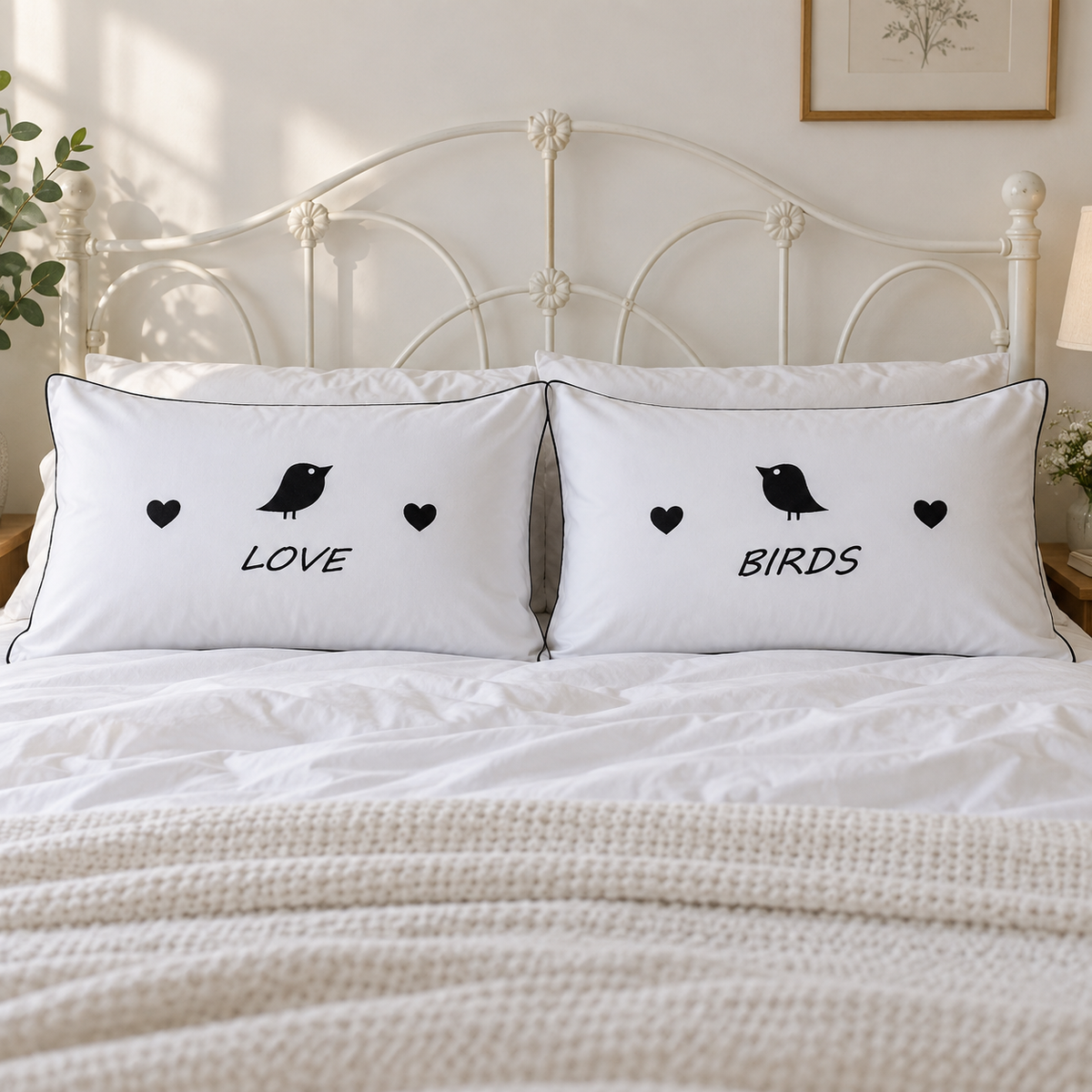 Couple Cute Bedding Pillow Cases