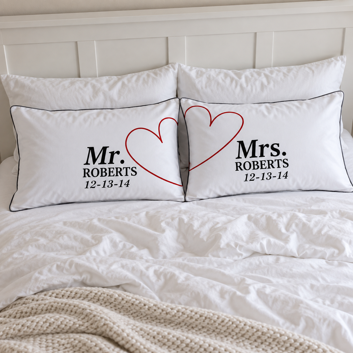 Couple Cute Bedding Pillow Cases