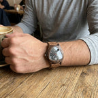 Men Watches Steel/Leather Gift Set
