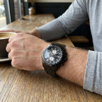 Men Watches Steel/Leather Gift Set