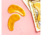 Gold Under-Eye Gel Patches — Cooling Hydrogel Eye Masks in Single-Use Foil Sachets, 20–30 Minute Wear